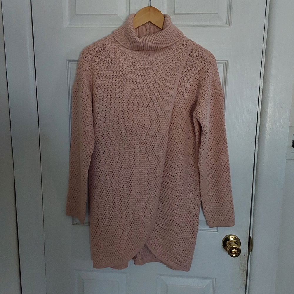Jacqueline de Yong Pink Turtleneck Knit Sweater